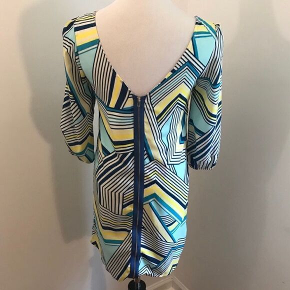 NWOT Pink Owl Striped Design Shift Dress Sz S - Picture 3 of 7